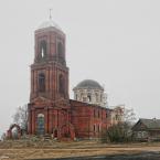 Вид на церковь Преображения Господня со стороны колокольни. Март 2014 г. Фото: А. Максимов.