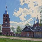 Деревня Пальцево. Вид на колокольню. Май 2014 г. Фото: Анатолий Максимов.