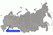 Республика Татарстан на карте России