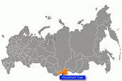 Республика Тыва на карте России