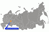 Удмуртская Республика на карте России