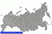Республика Северная Осетия - Алания на карте России