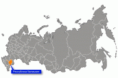 Республика Калмыкия на карте России