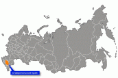 Ставропольский край на карте России