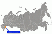 Астраханская область на карте России