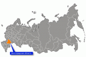 Волгоградская область на карте России