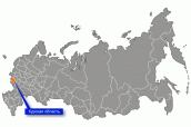 Курская область на карте России