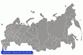 Карачаево-Черкесская Республика на карте России